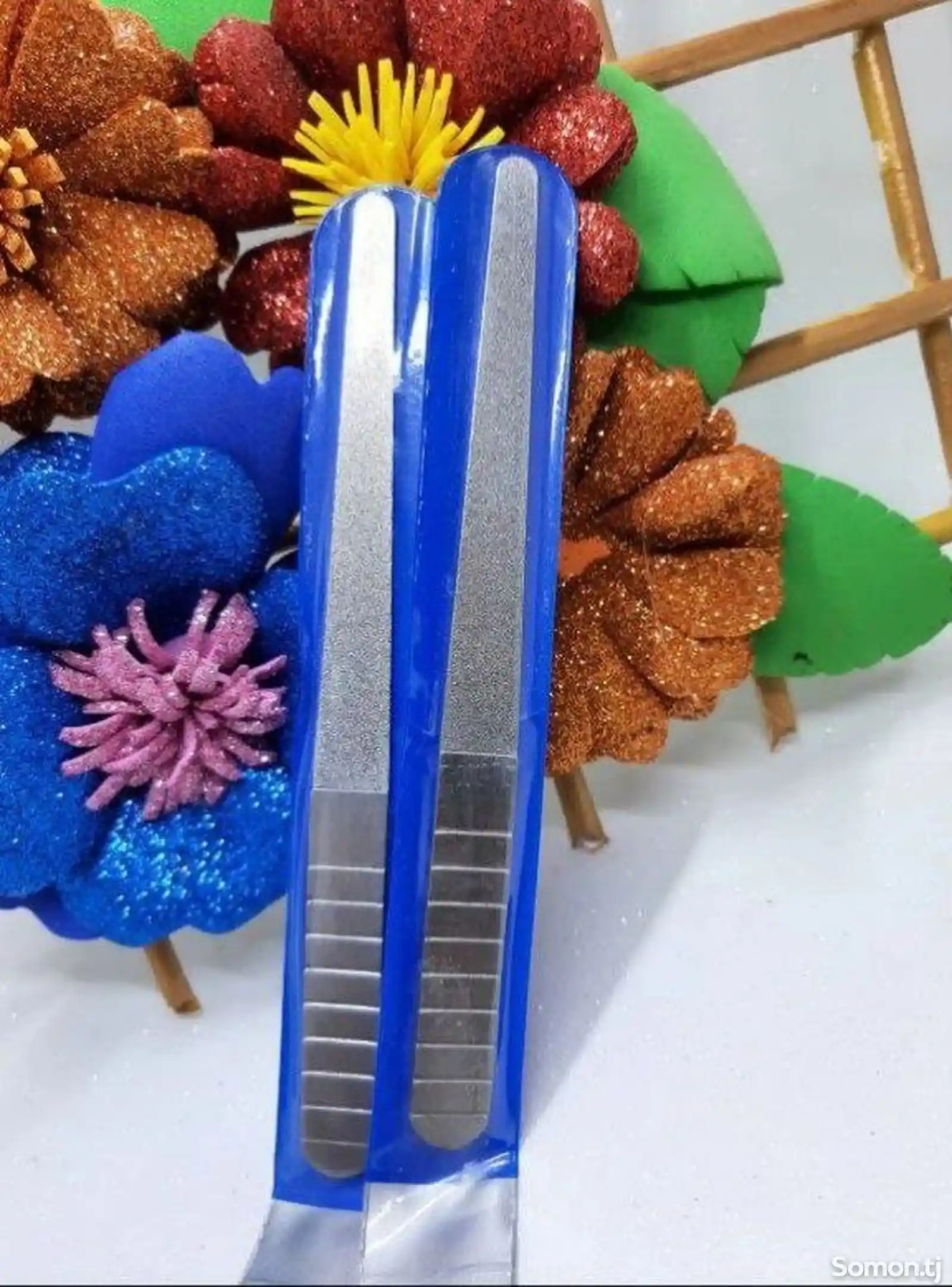 Профессиональная пилка для ногтей из нержавеющей стали, металлический двухстор-1