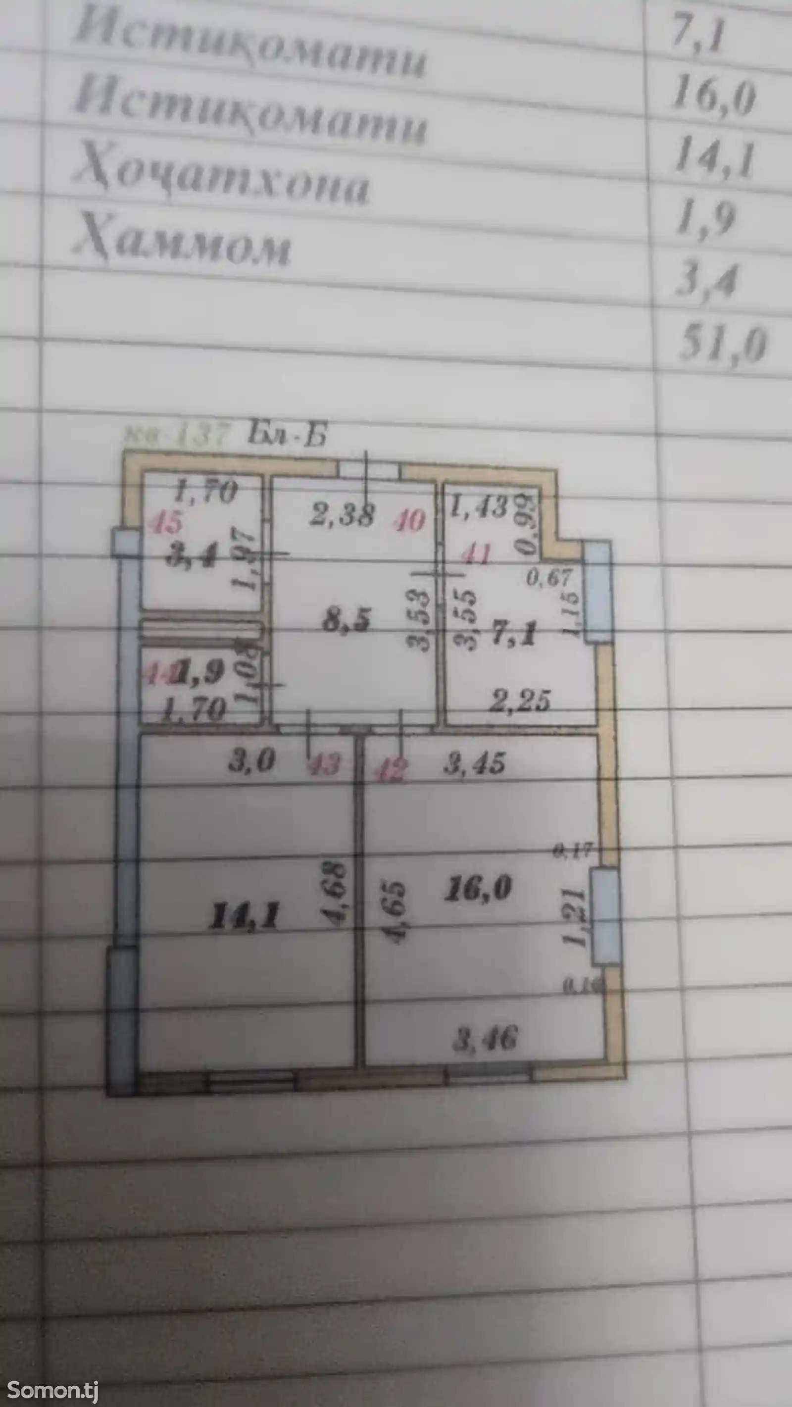 2-комн. квартира, 12 этаж, 73 м², Сино-2