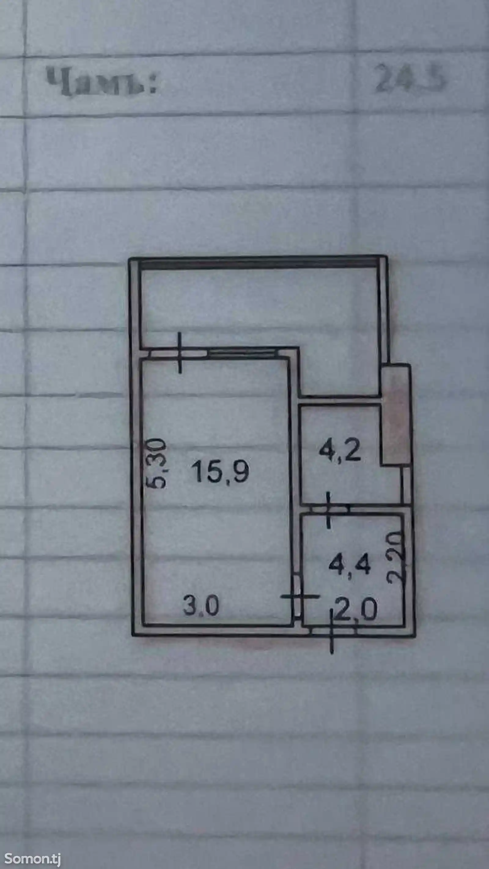 1-комн. квартира, 5 этаж, 33 м², Молодёжный-9