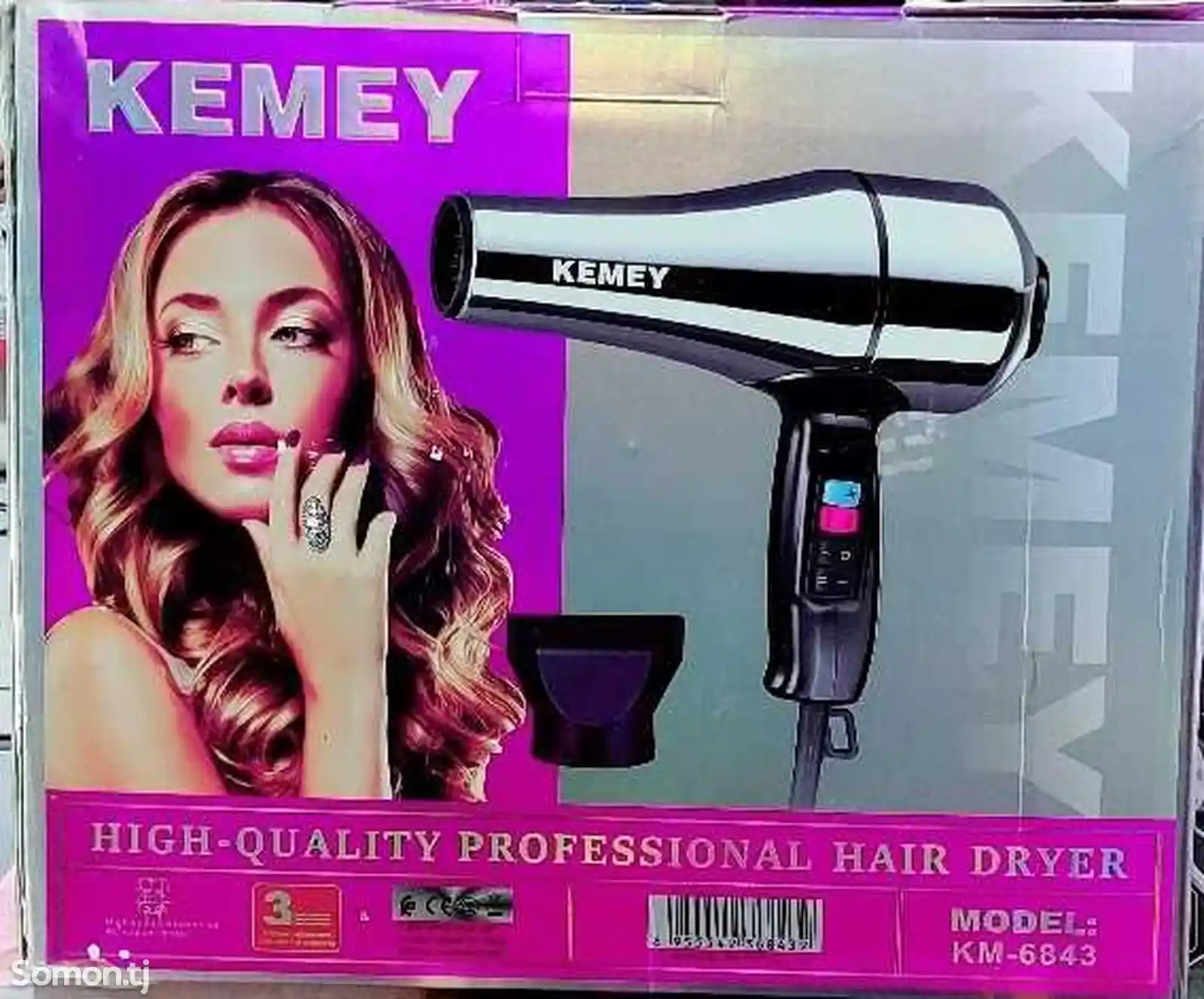 Фен для укладки волос Kemey-6843-4