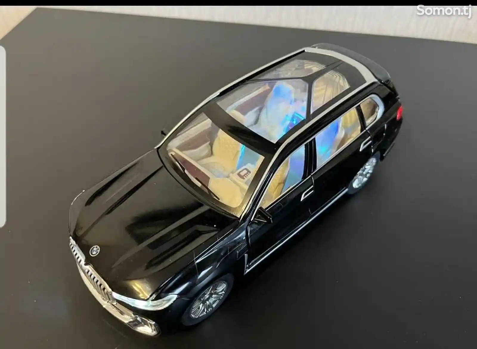 Железная машинка BMW X7 черная-6