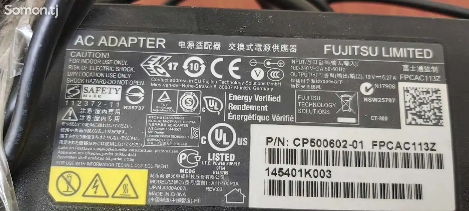 Зарядное устройство для ноутбука Fujitsu A11-100P3A-1