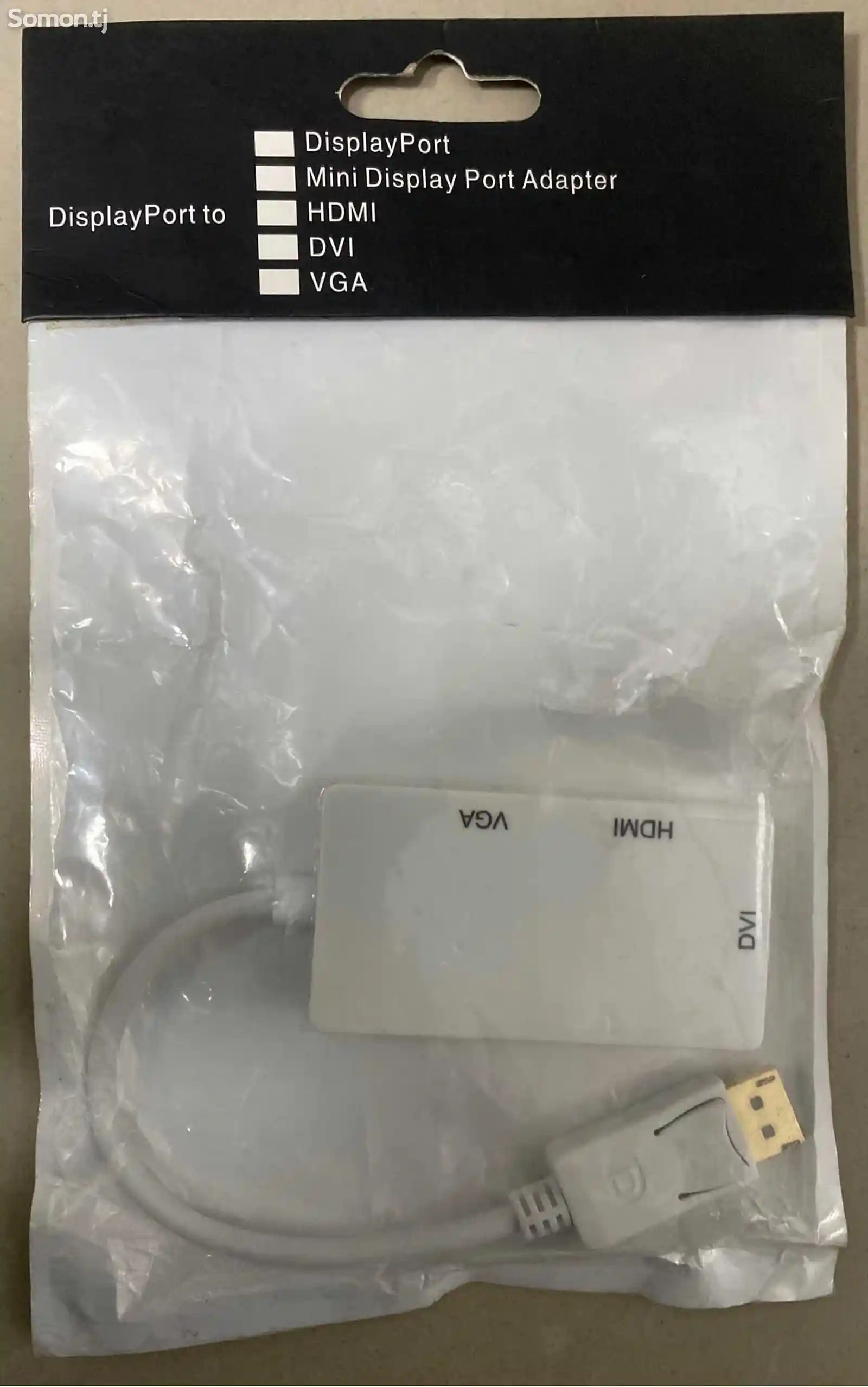 Адаптер DisplayPort to HDMI+VGA-+DVI-4