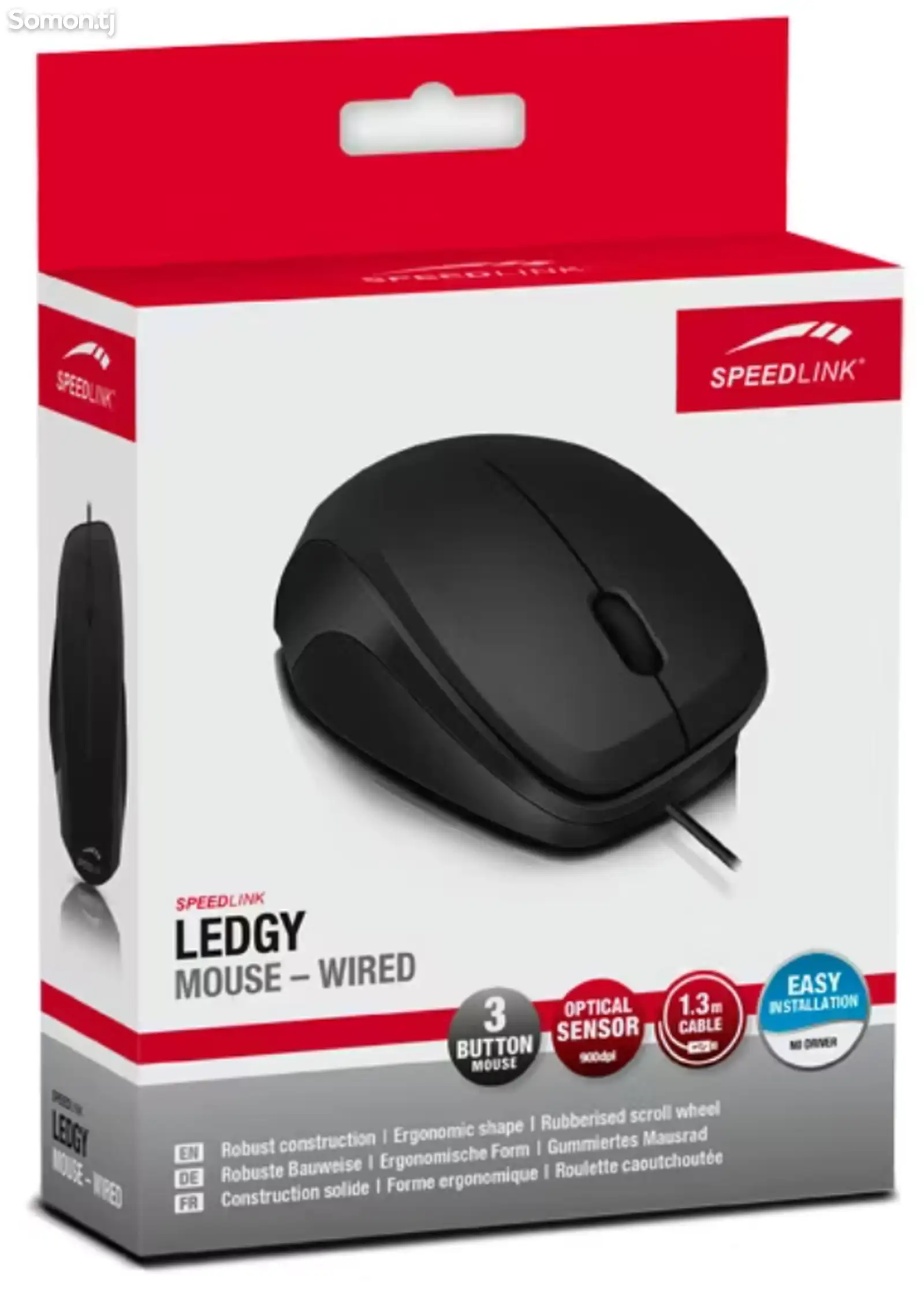 Мышь проводная Speedlink Ledgy Mouse USB-1