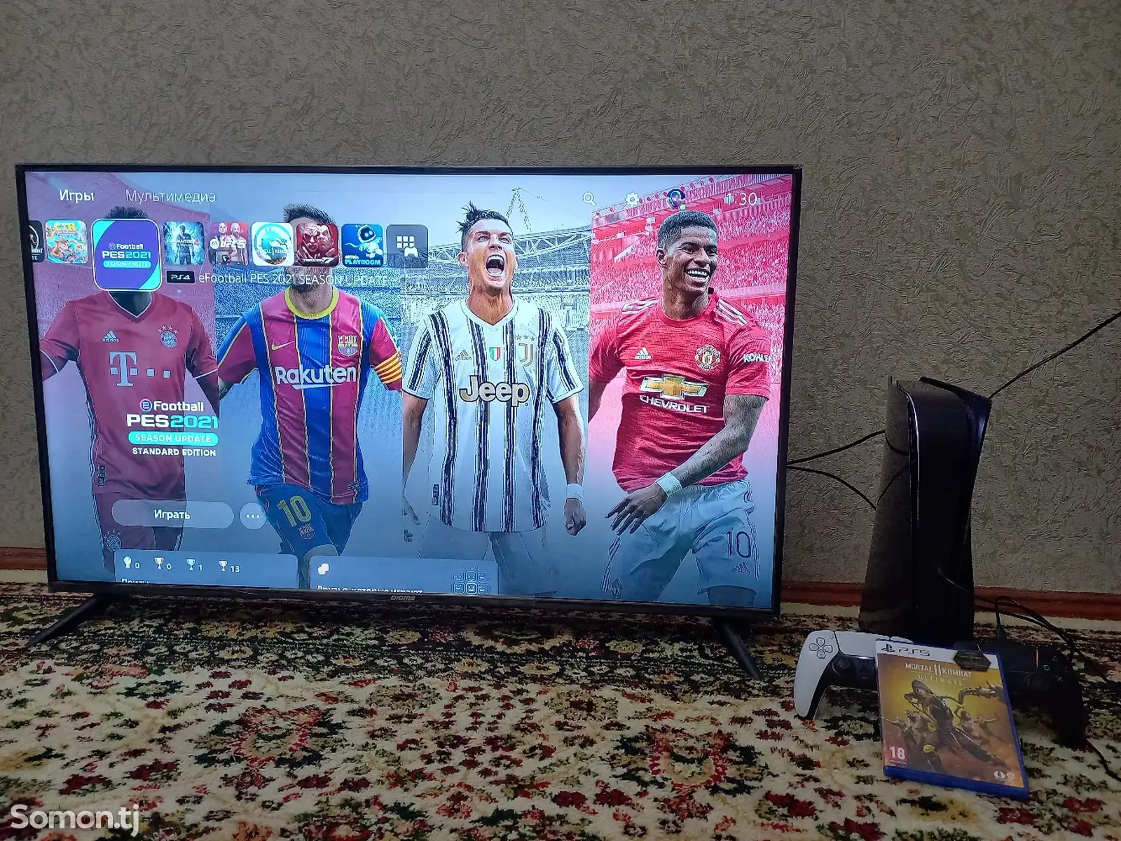 Игровая приставка Ps 5 + Tv digma 50