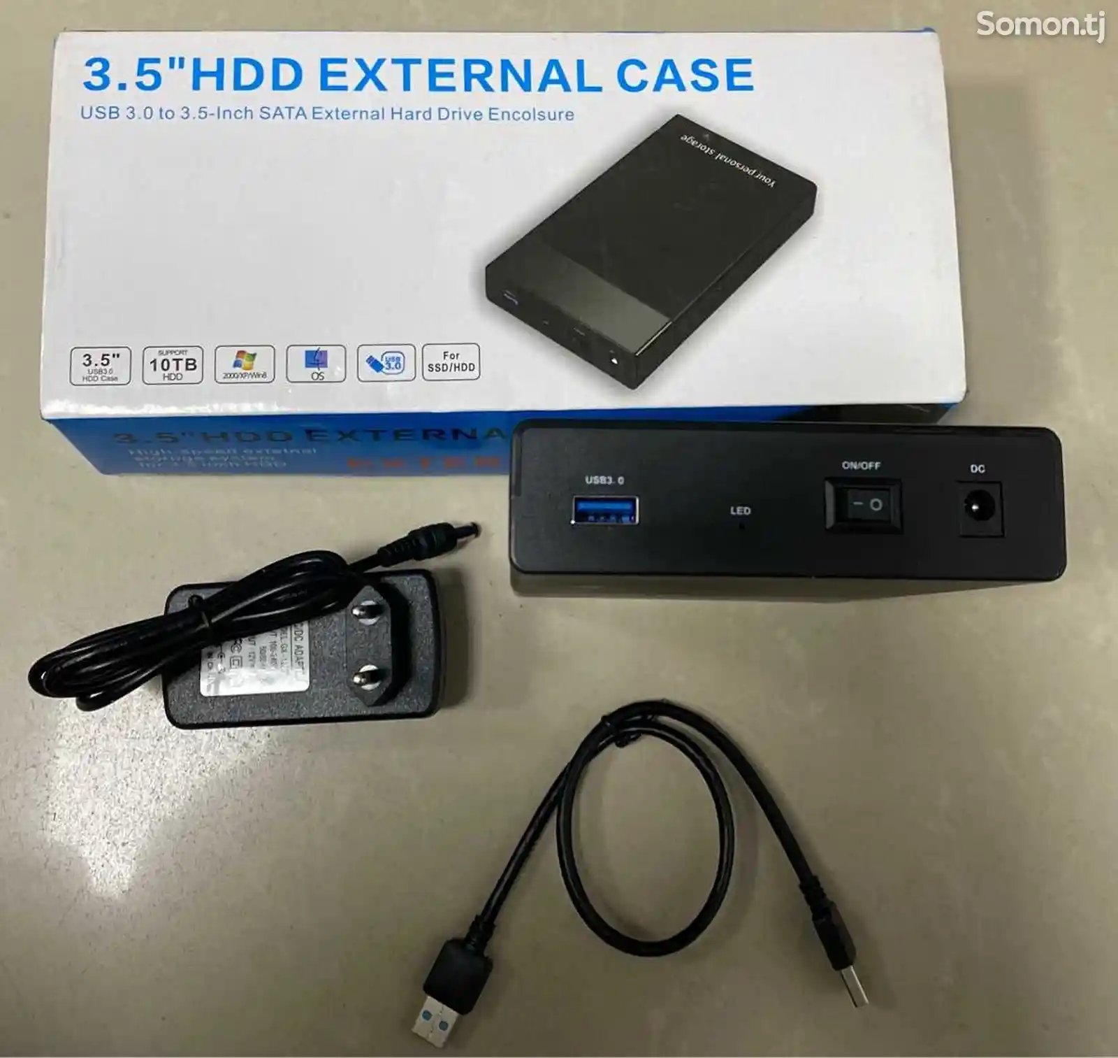 Внешний корпус бокс Sata USB3.0 для жесткого диска SSD HDD 3.5-5