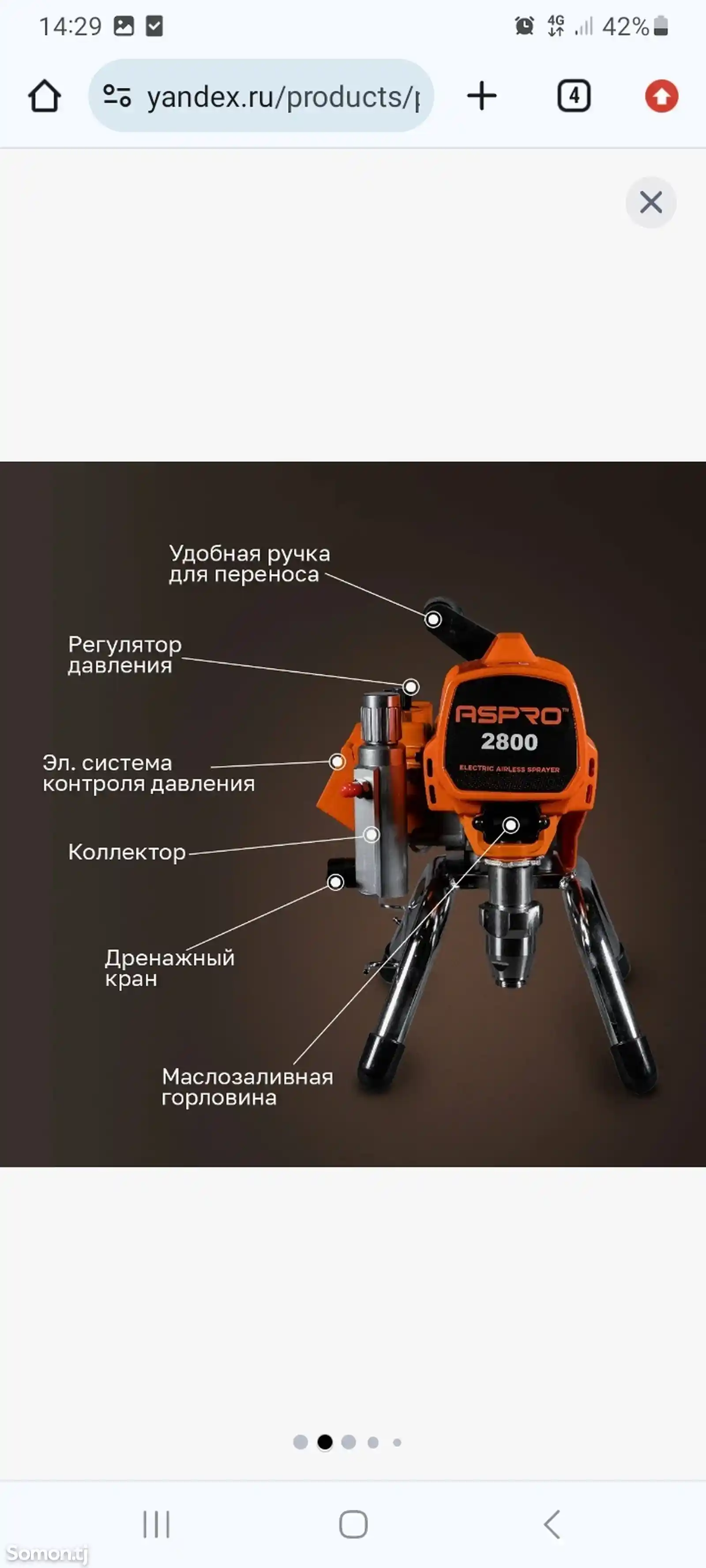 Безвоздушный краскопульт ASPRO2800-1