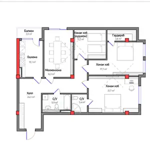 4-комн. квартира, 5 этаж, 120 м², Шевченко 110/1