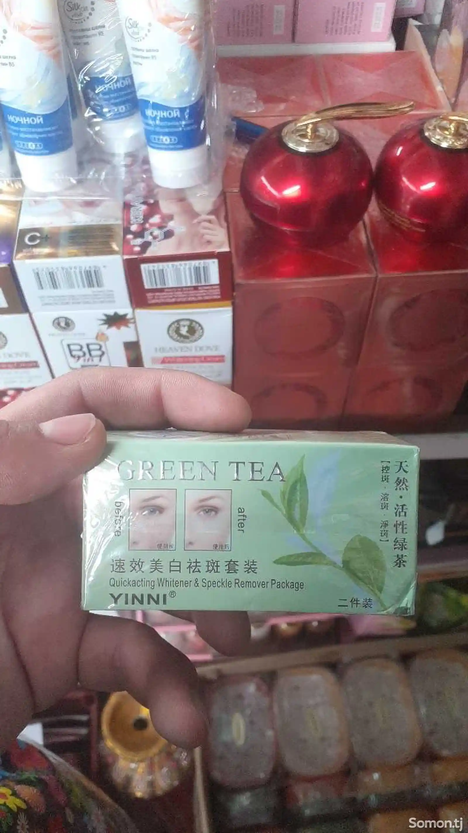 Крем зеленый чай для лица-3