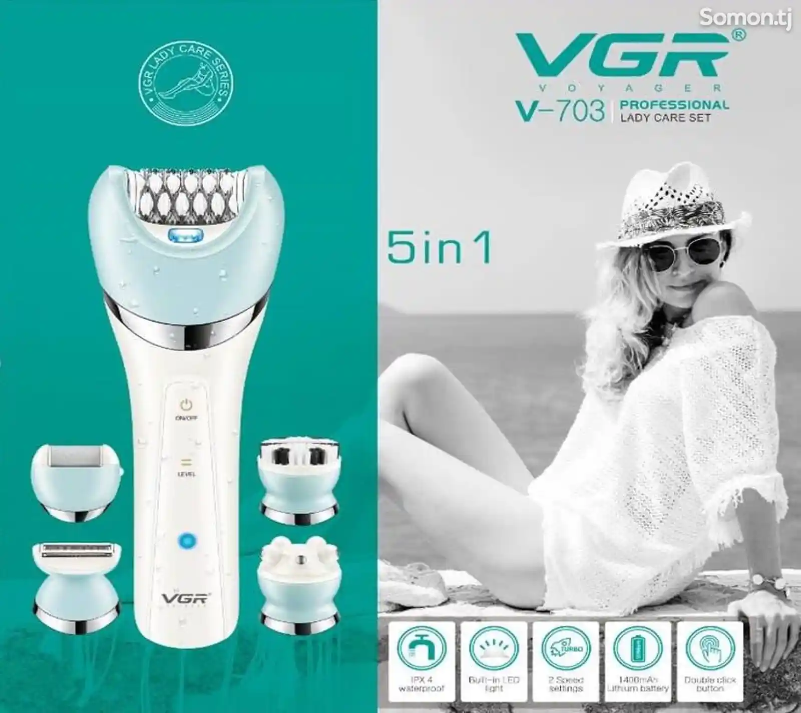 Оригинальный Эпилятор VGR 5 в 1, Женский Фотоэпилятор для лица и тела-1