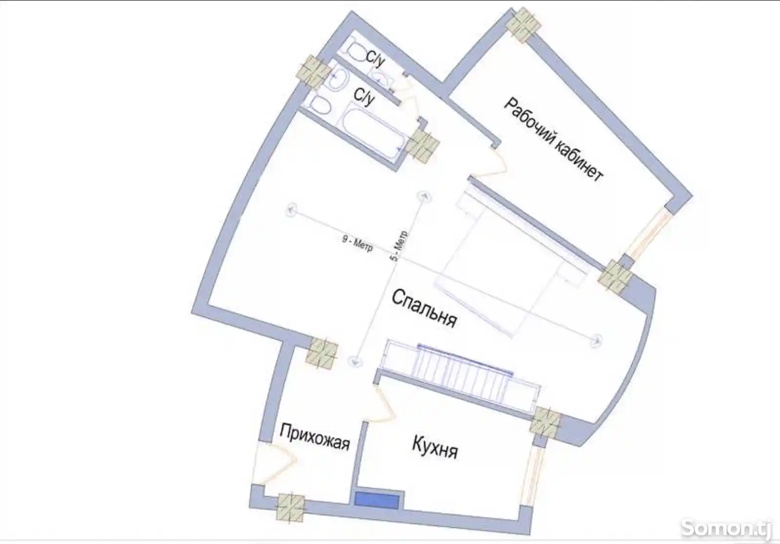 2-комн. квартира, 11 этаж, 76м², Садбарг Доми Ватан-14