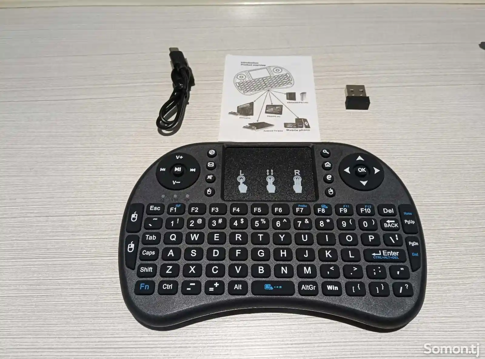 Беспроводная мини-клавиатура, пульт с тачпадом-3