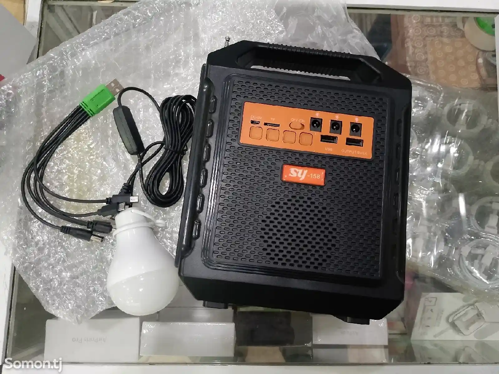 SY158 портативный солнечный светильник, беспроводной динамик с фонариком радио-6