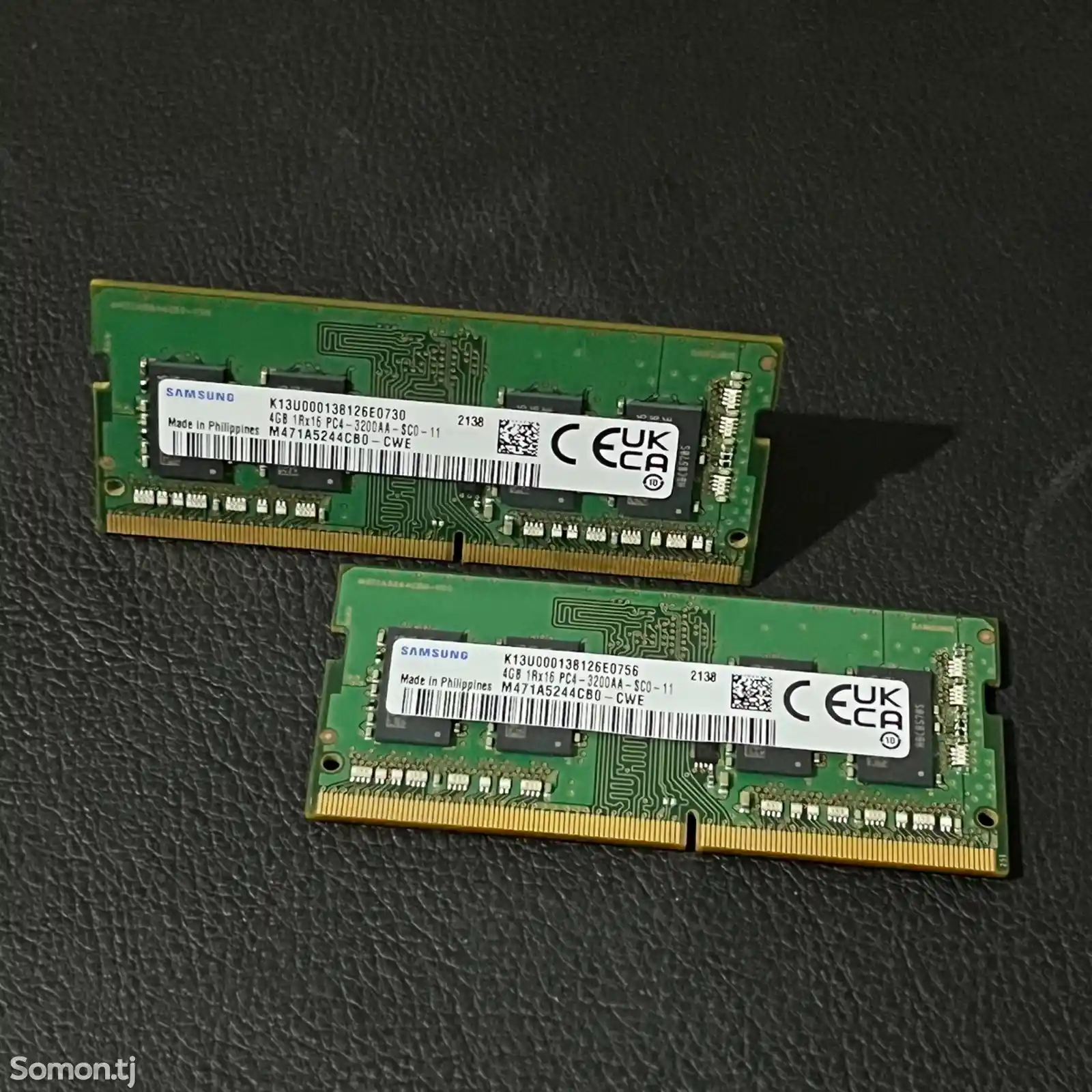 Оперативная память ОЗУ DDR4 4gb 1Rx16 pc4-3200AA 2шт-2