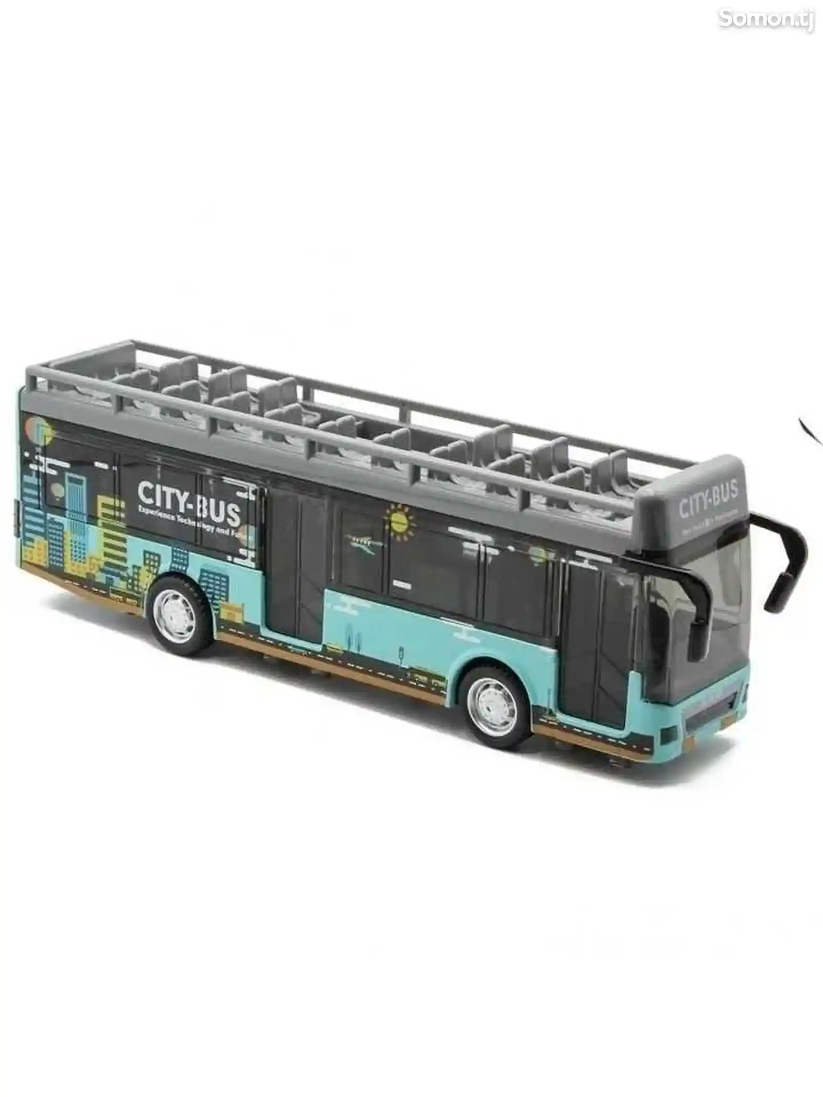 Металлический двухэтажный автобус-4