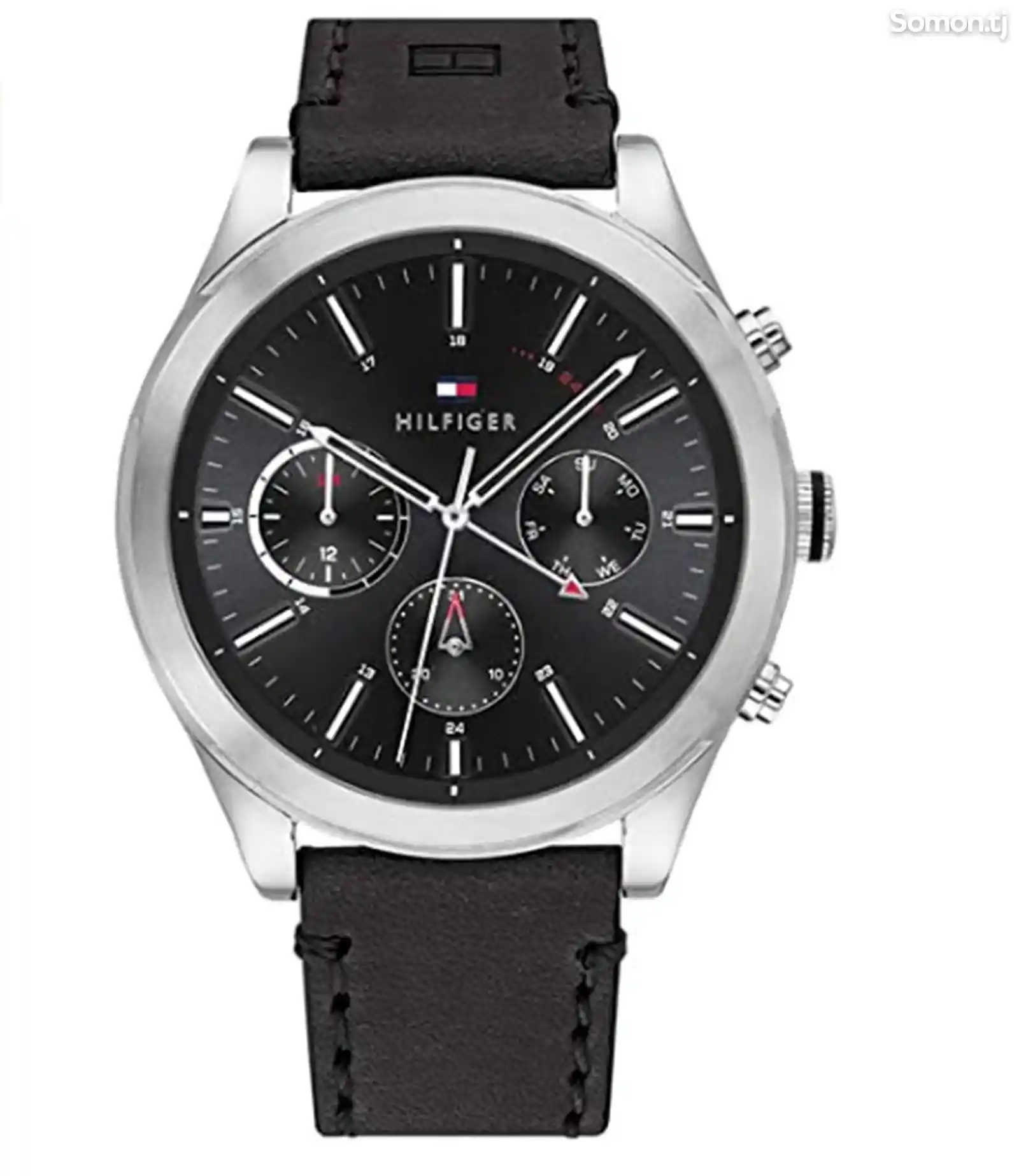 Мужские черные кожаные часы Tommy Hilfiger-2