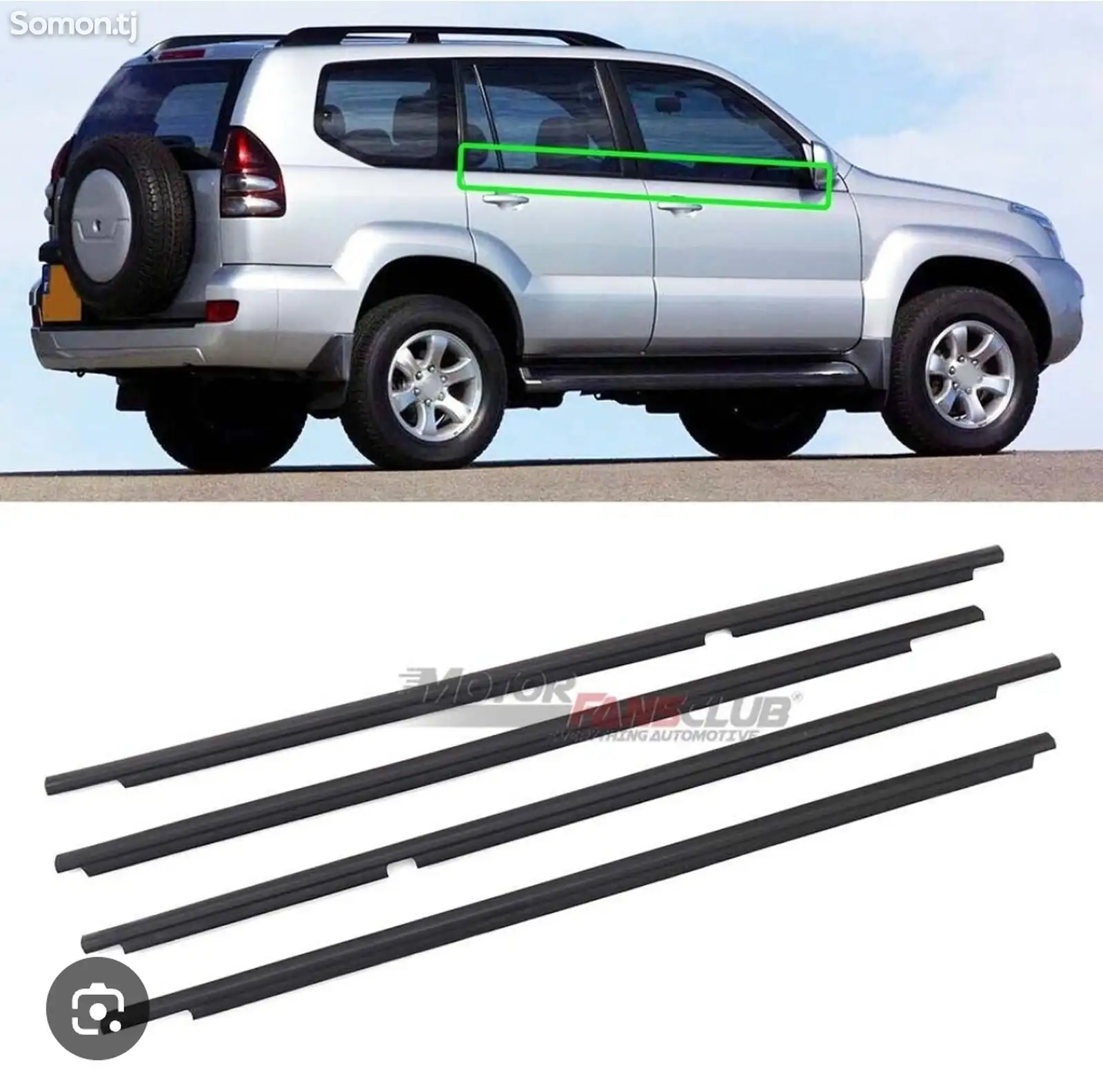 Молдинг двери от Tayota prado 2003-2009 / black-1