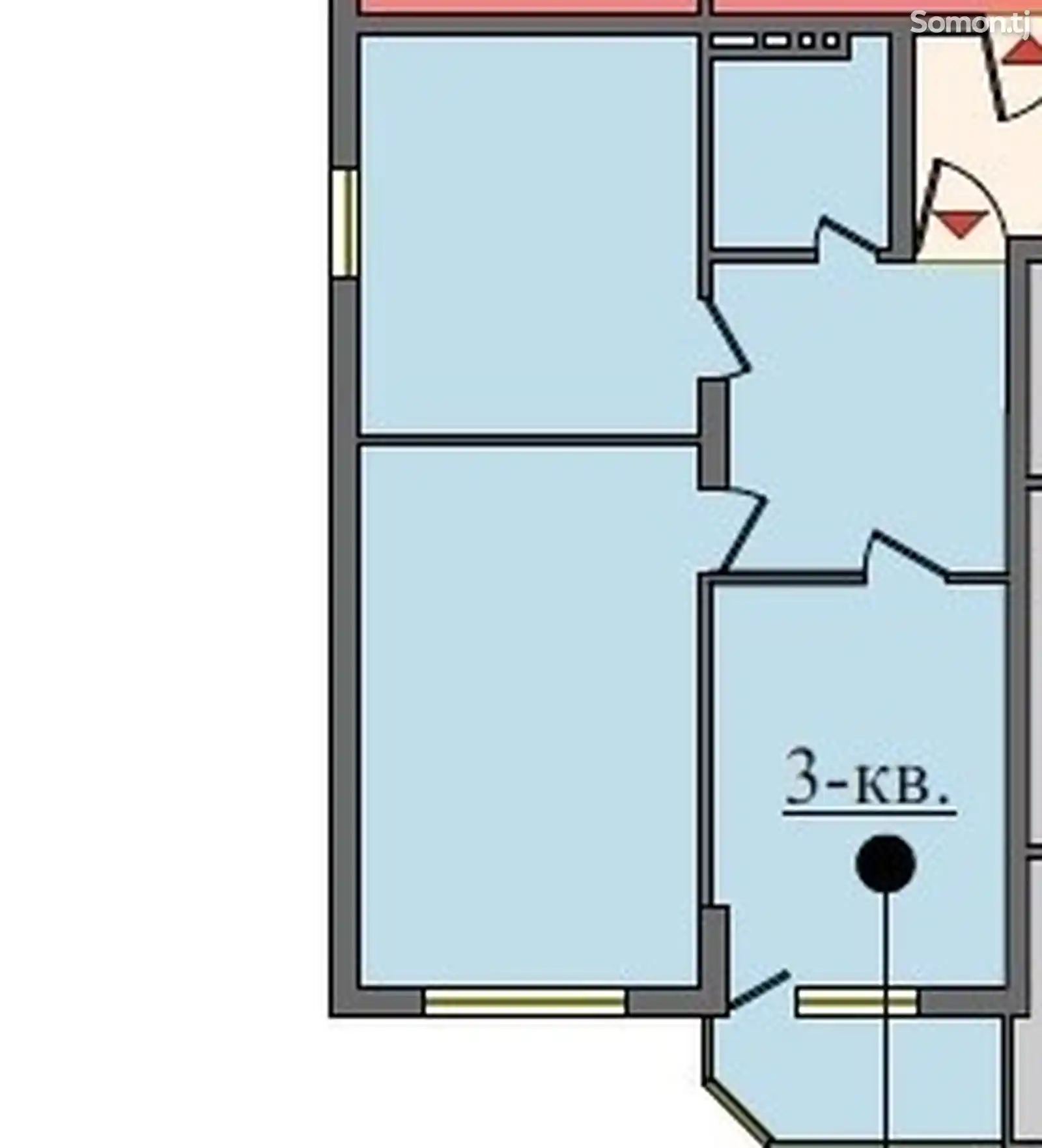 2-комн. квартира, 6 этаж, 75 м², 34 мкр-4