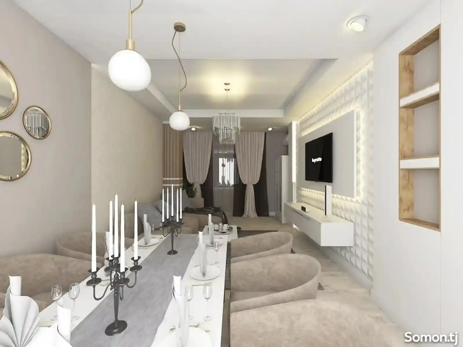 3-комн. квартира, 6 этаж, 110м², И.Сомони-2