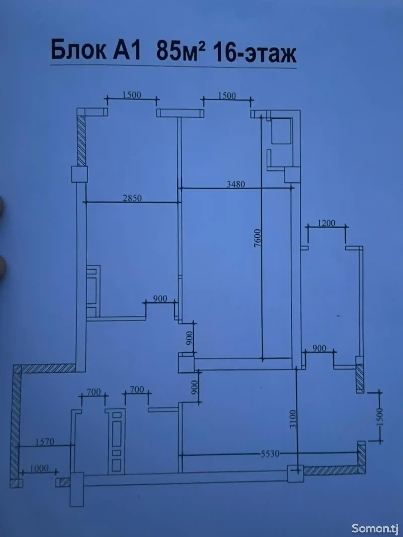 3-комн. квартира, 22 этаж, 85 м², Сино-1