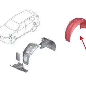 Подкрылник задний правый левый BMW X5 G05