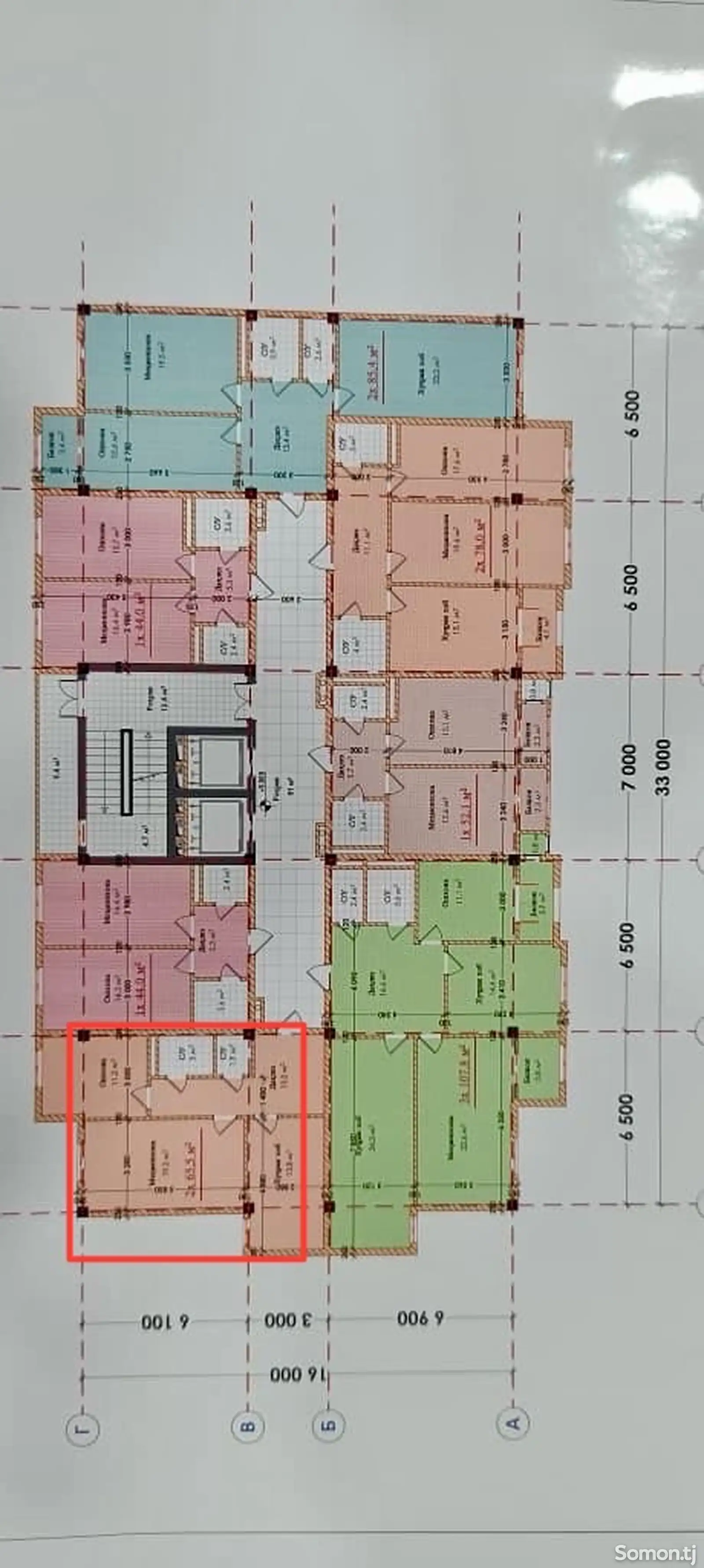 3-комн. квартира, 6 этаж, 107 м², Шафтолузор