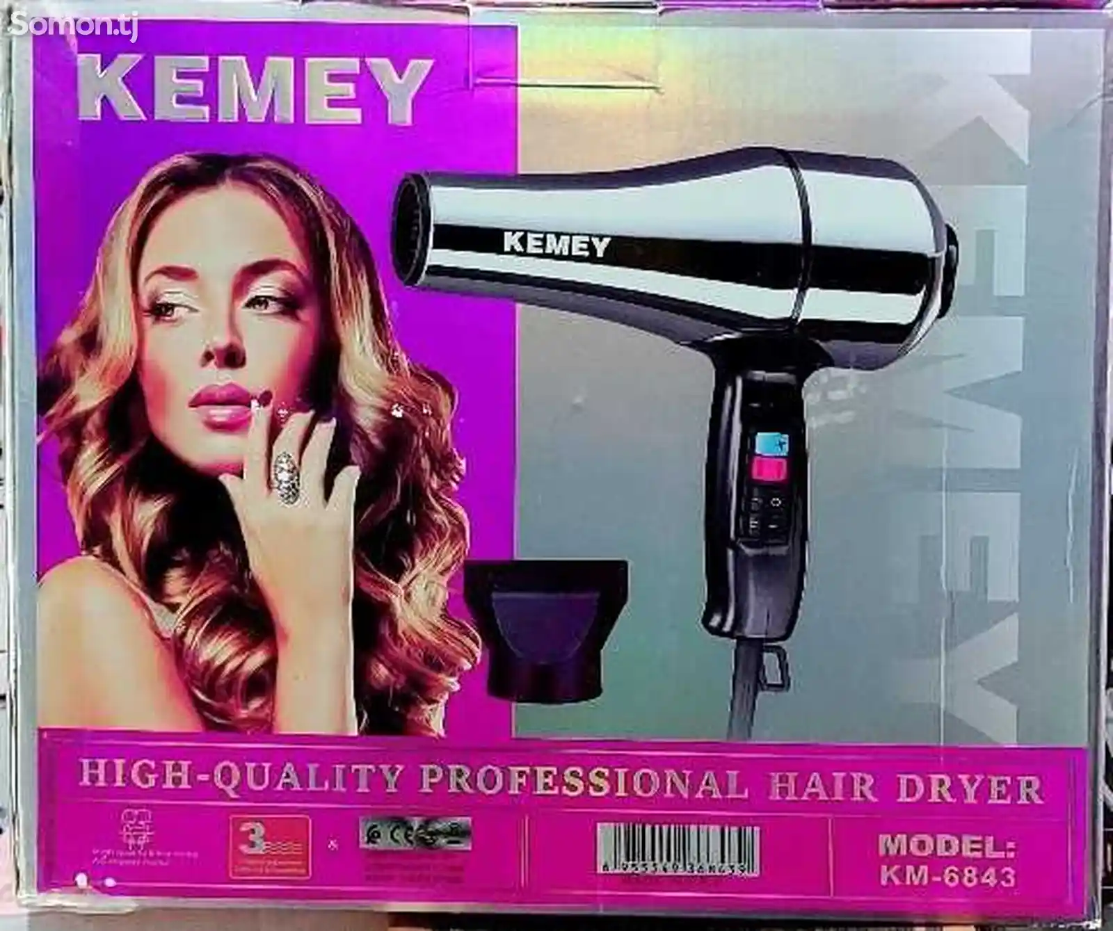 Фен для укладки волос Kemey-6843-1