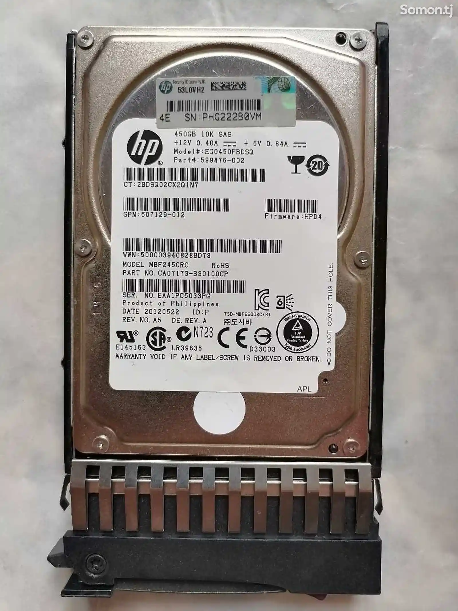 Оригинальный серверный жесткий диск HP-4