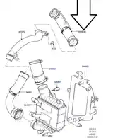 Патрубок интеркуллера. Land Rover Rover Range Rover Evoque 2011-2018 LR072134 L5-2