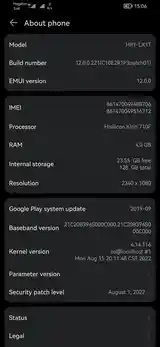 Honor 10 i rom128 ram 4-5