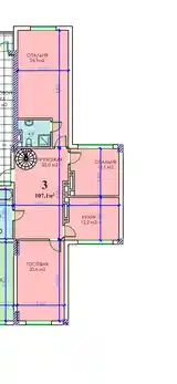 3-комн. квартира, 17 этаж, 107 м², Дом печать-3