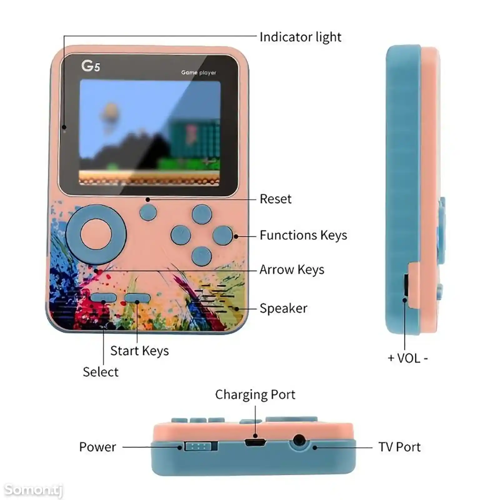 Игровая мини-консоль G5 с экраном 3,0 дюйма-3