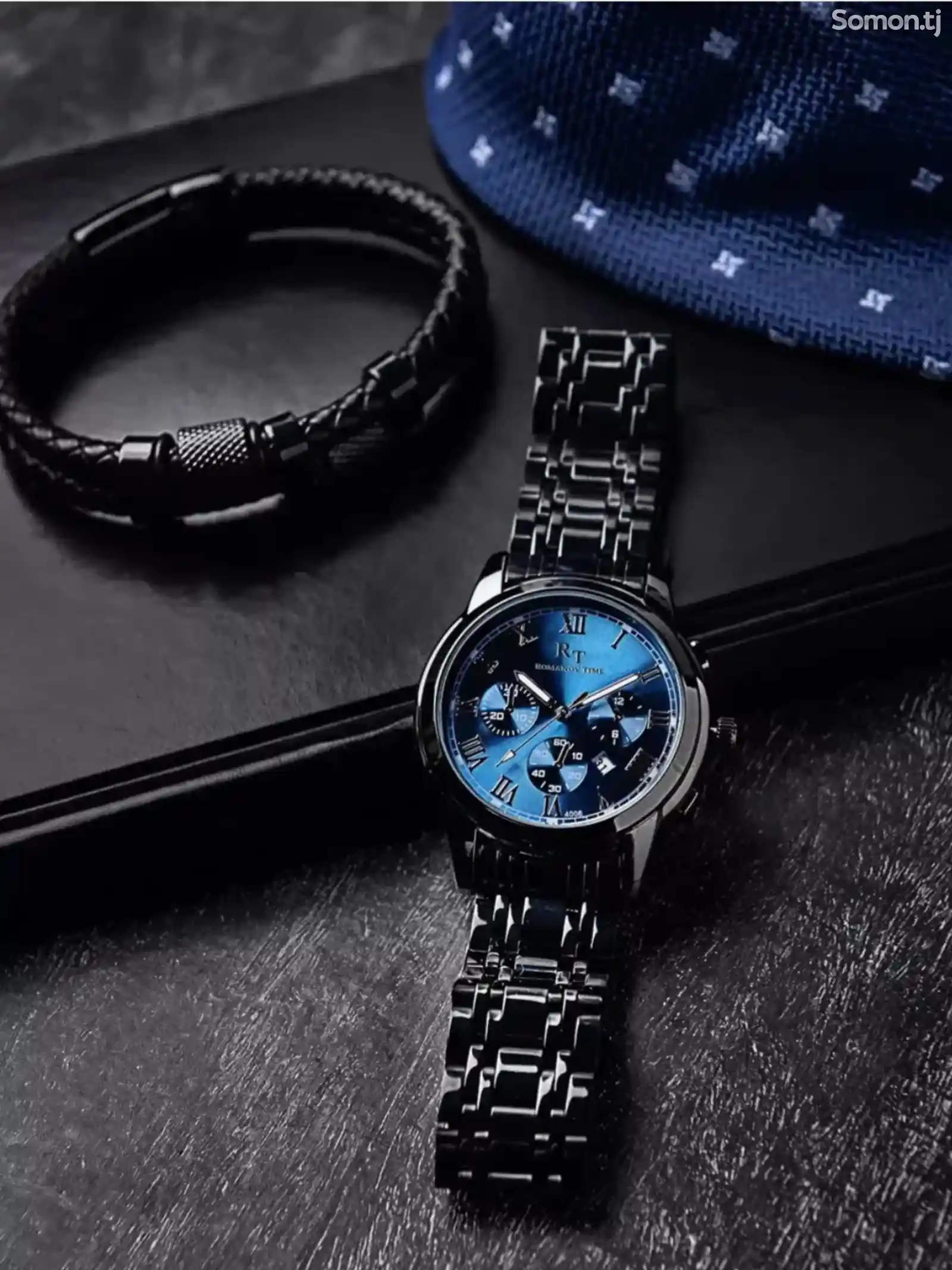Часы наручные кварцевые с браслетом в подарок-1