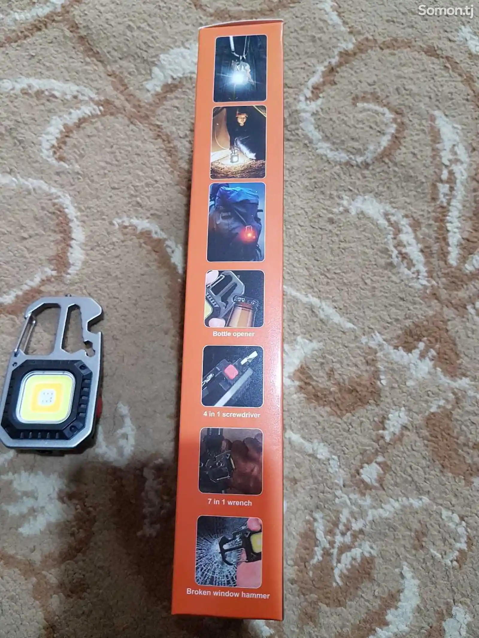 Фонарик Cob Rechargeable Keychain Light-10