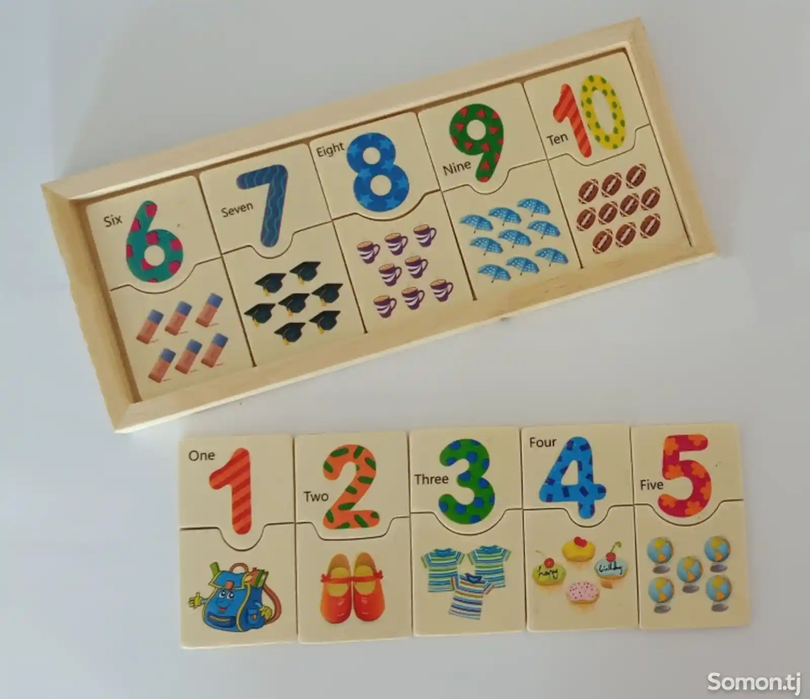 Игрушки домино Цифры-предметы-3