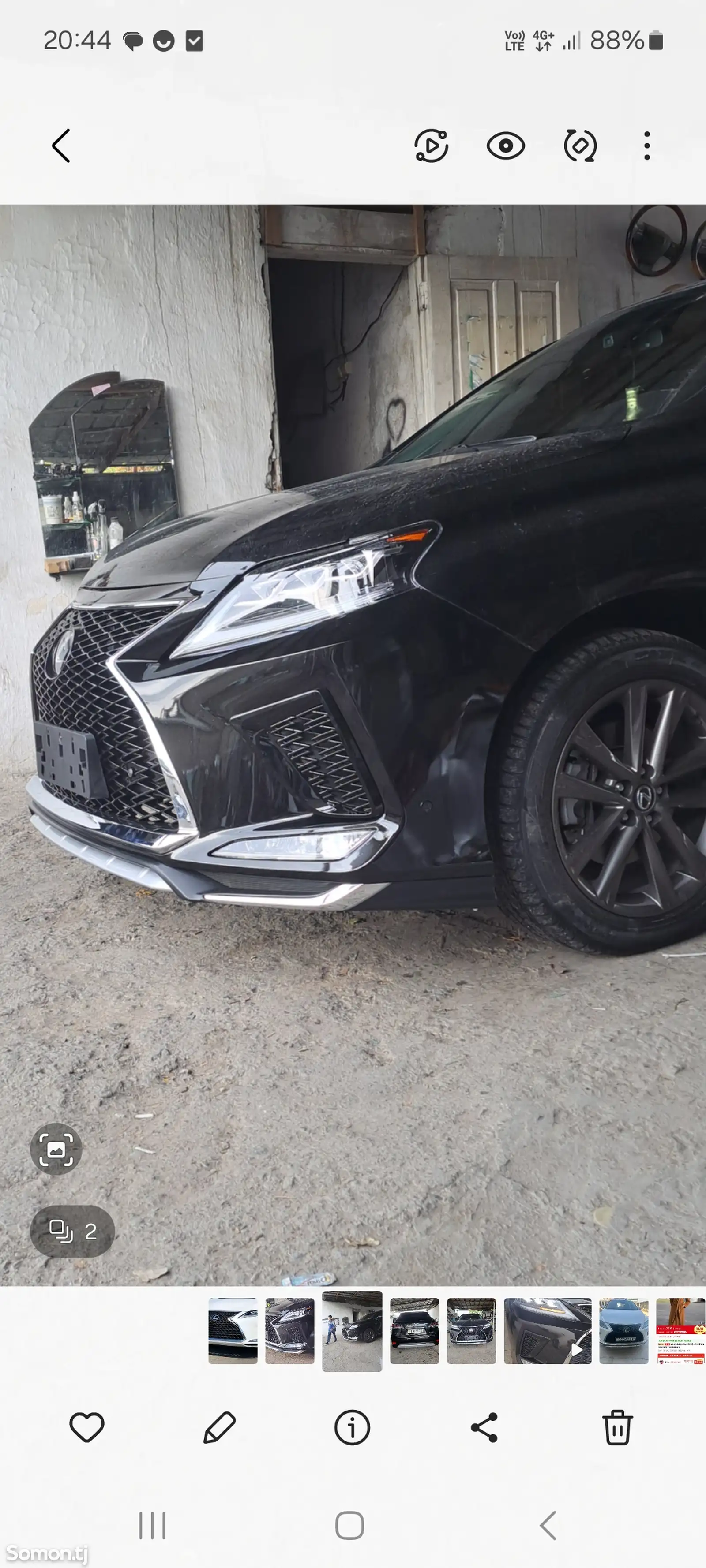 Передний обвес на Lexus rx350 2010 до 2015 года-1