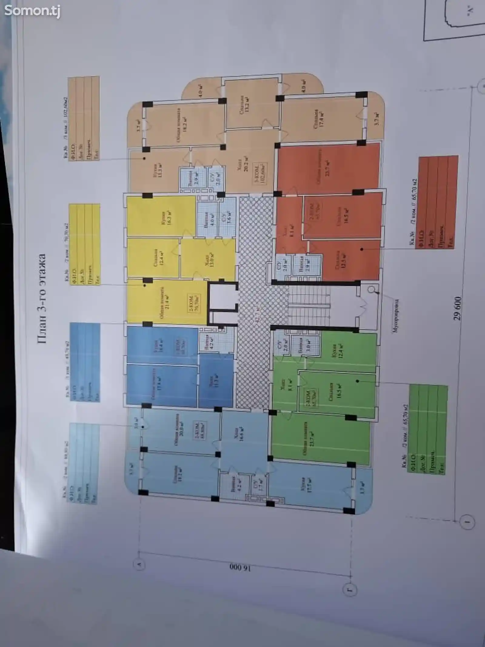 3-комн. квартира, 5 этаж, 92 м², 13мкр-3