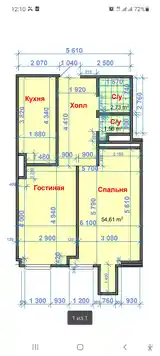 2-комн. квартира, 7 этаж, 55 м², Шохмансур, улица Айни-11