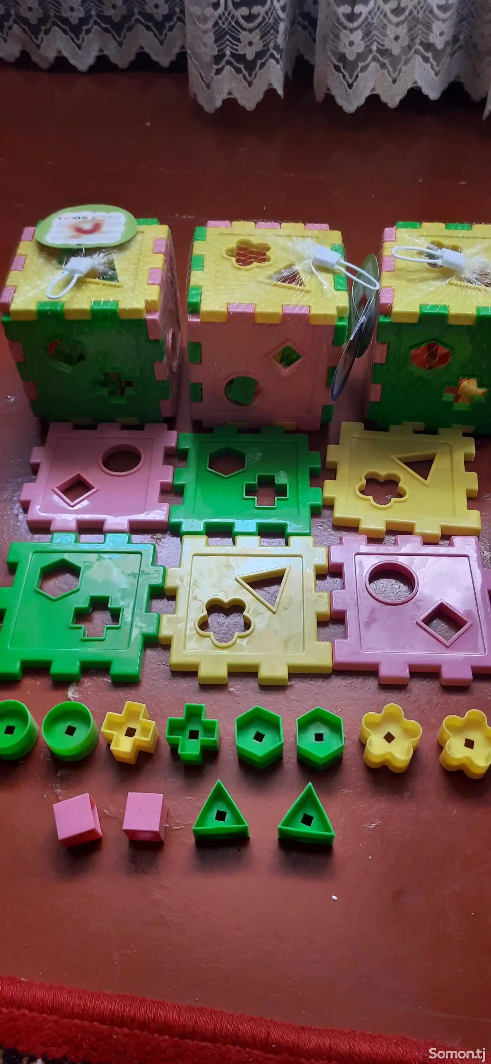 Игрушка кубик пазл развивающий сортер, 18-деталей-4