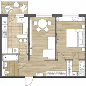 2-комн. квартира, 10 этаж, 50 м², Кучаи Коргар