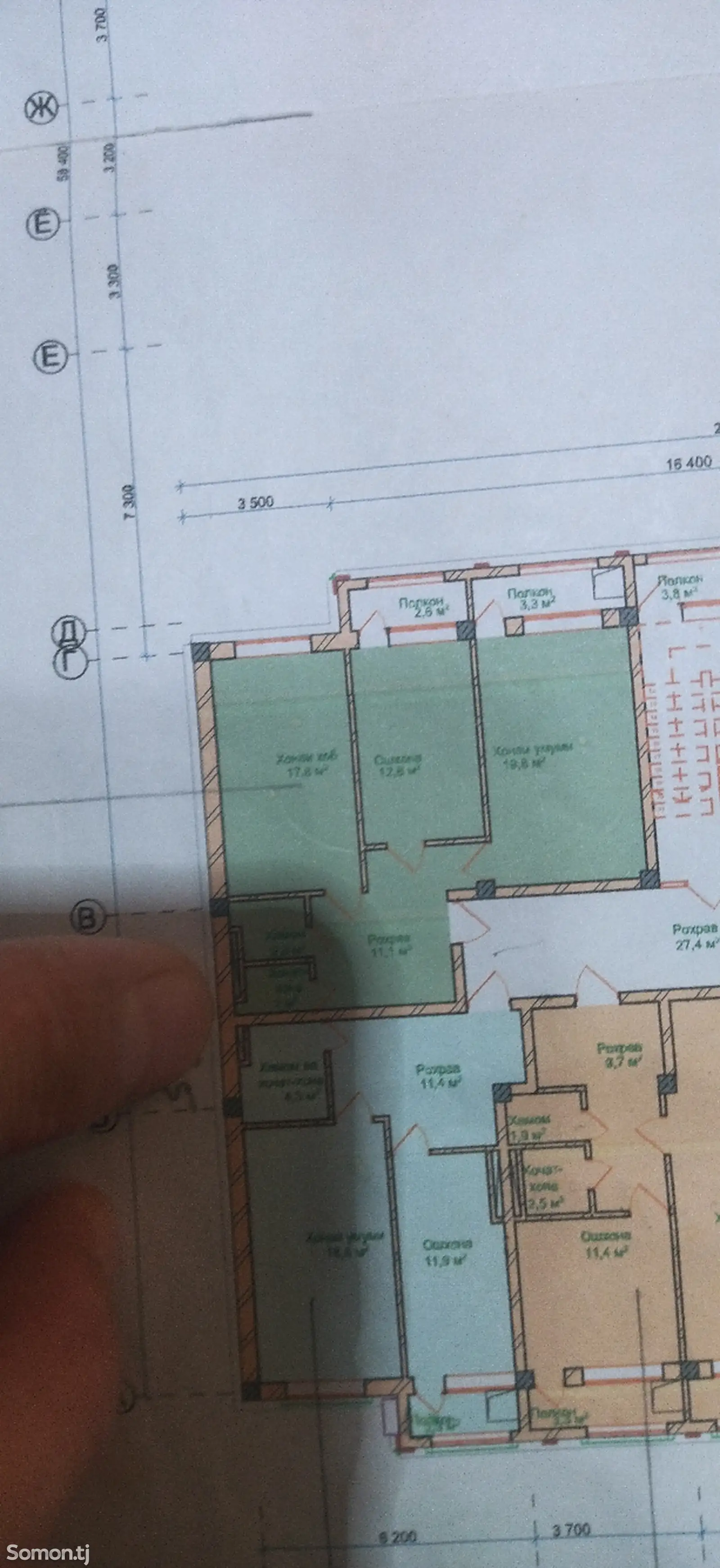 3-комн. квартира, 5 этаж, 72 м², Новая Пожарная часть-2