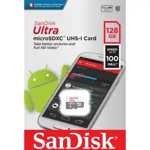 Флешка SanDisk 128GB Ultra MicroSDXC