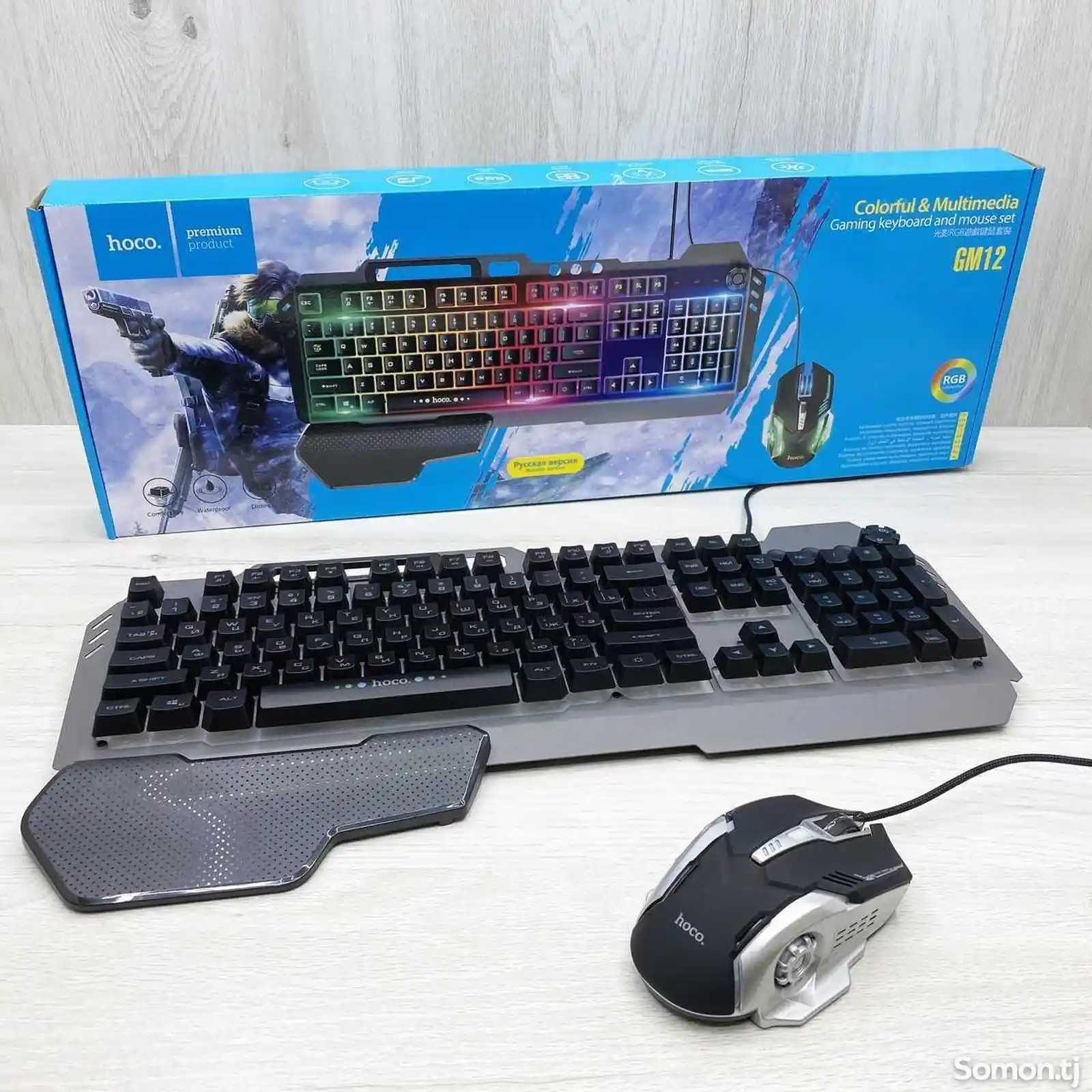 Игровая клавиатура и мышь GM12 Light-1