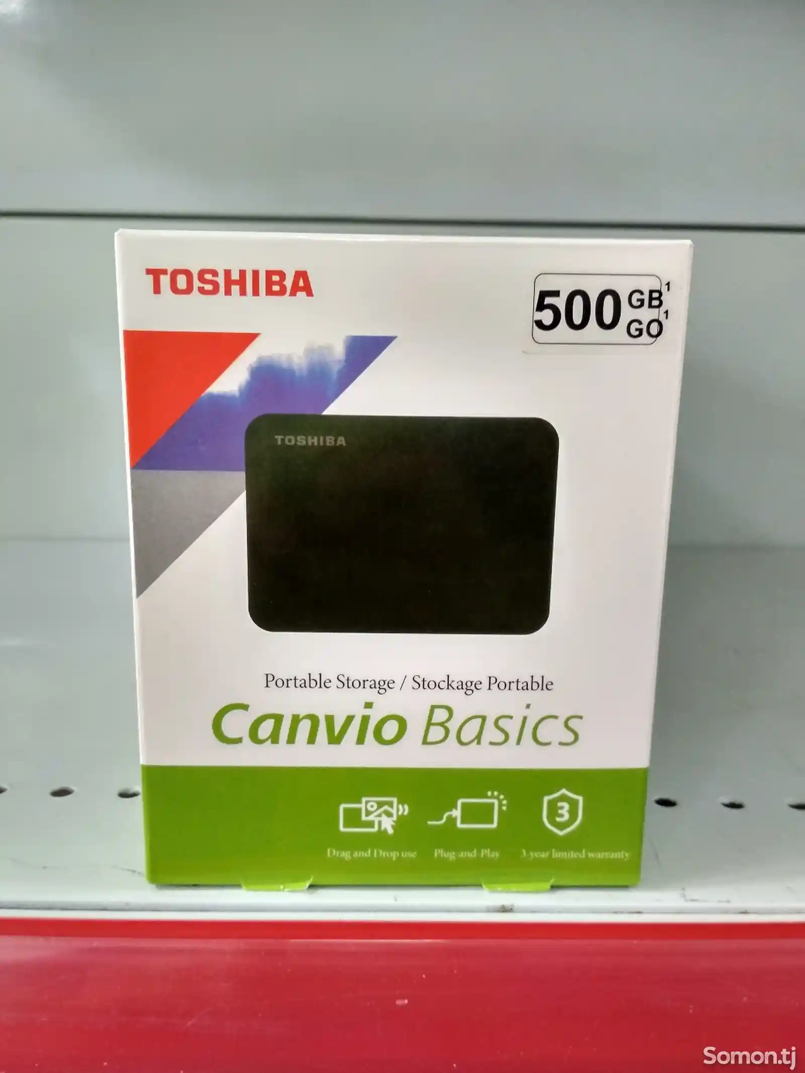 Портативный USB 3.0 Жёсткий диск Toshiba Canvio Basics 500GB-2