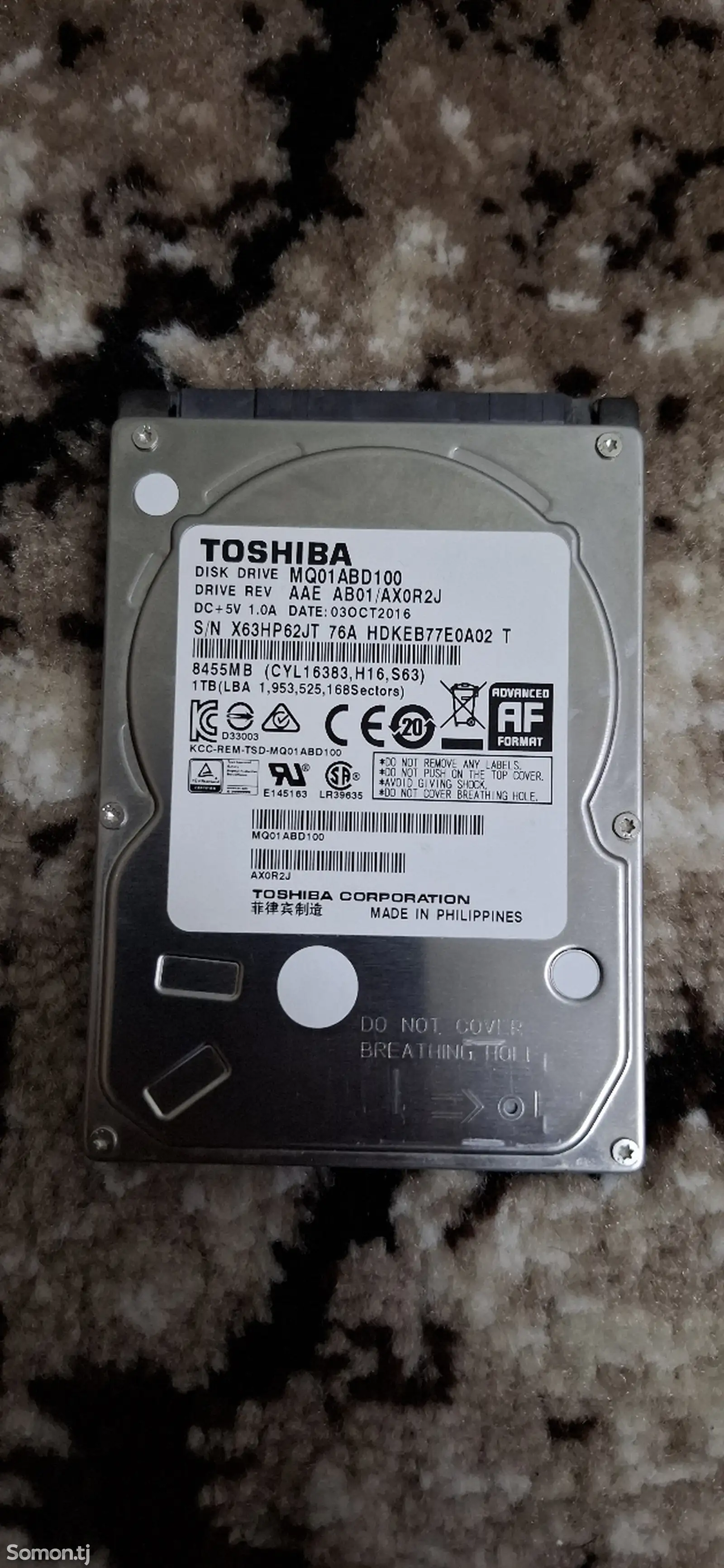 Жесткий диск Toshiba 1TB-1