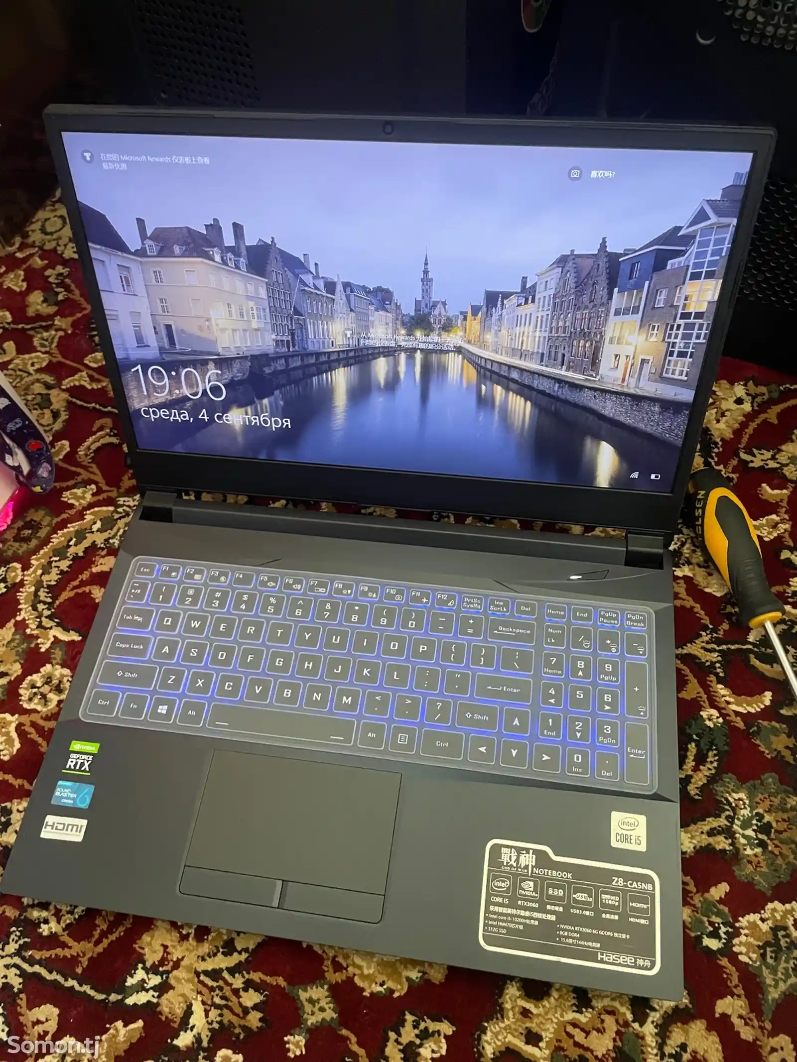 Ноутбук core i5-10200h/RTX 3060/ 32gb RAM-1