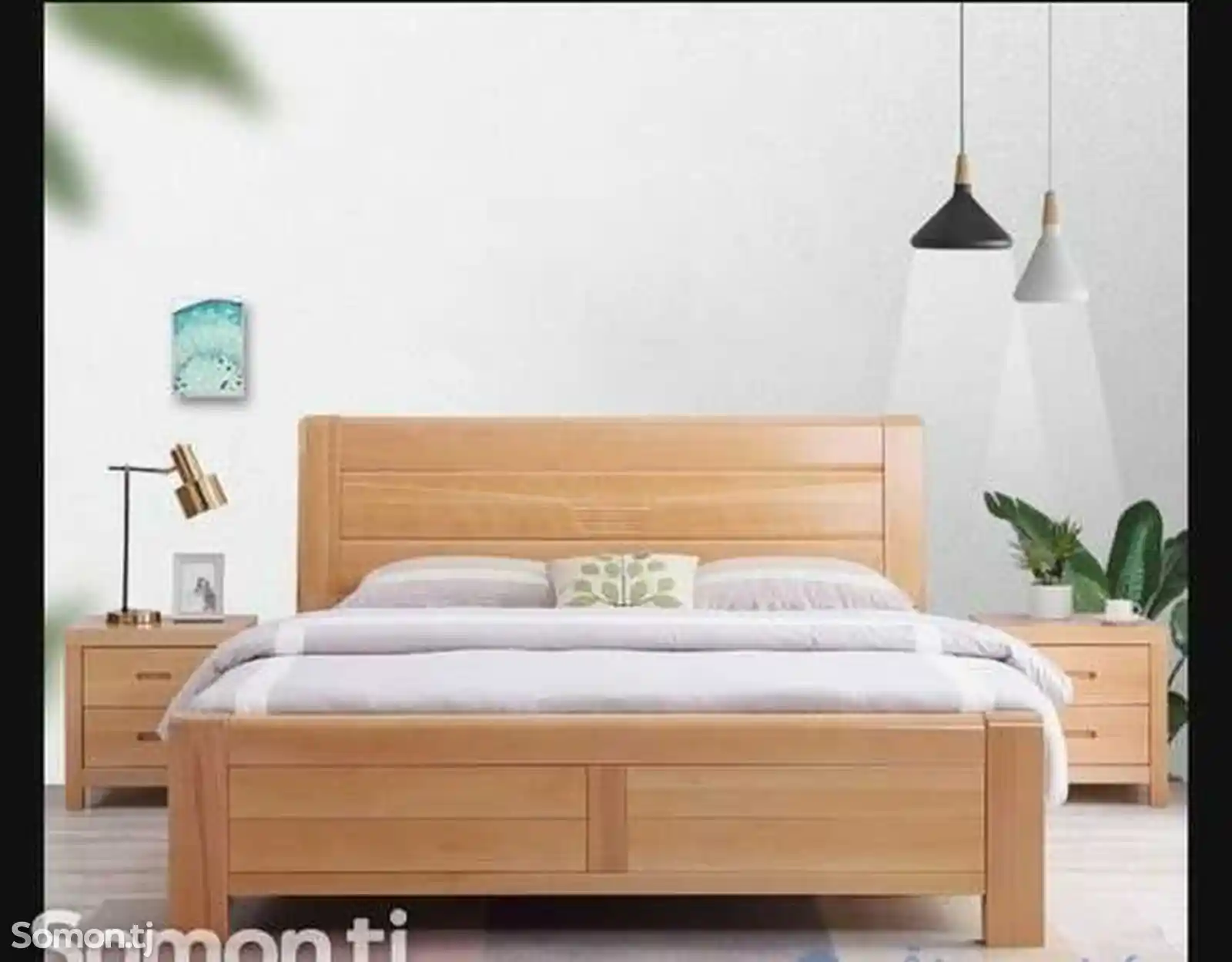 Двуспальная кровать с тумбочкой-2