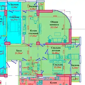 3-комн. квартира, 4 этаж, 125 м², 112 мкр