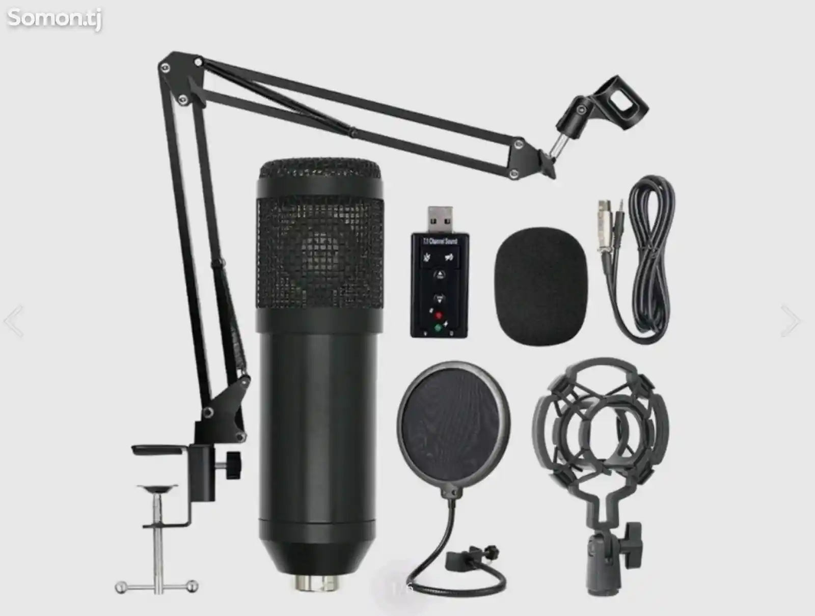 Микрофон BM800 с внешней звуковой картой + поп-1