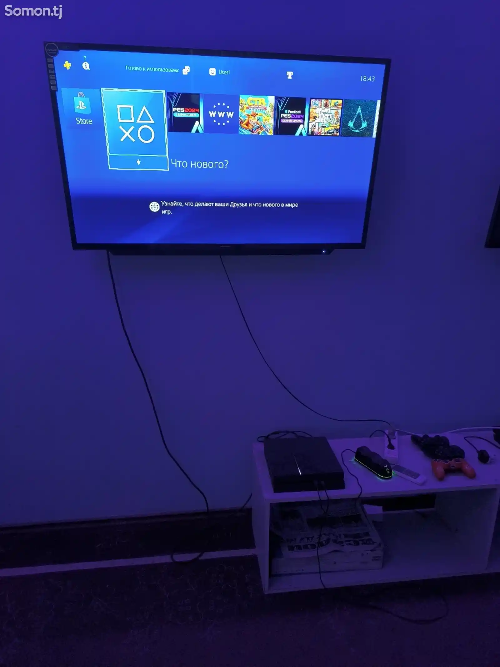 Игровые приставки Sony Playstation 4 + телевизор-5